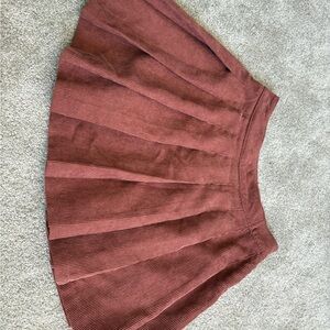 Elegant Brown Corduroy Skirt